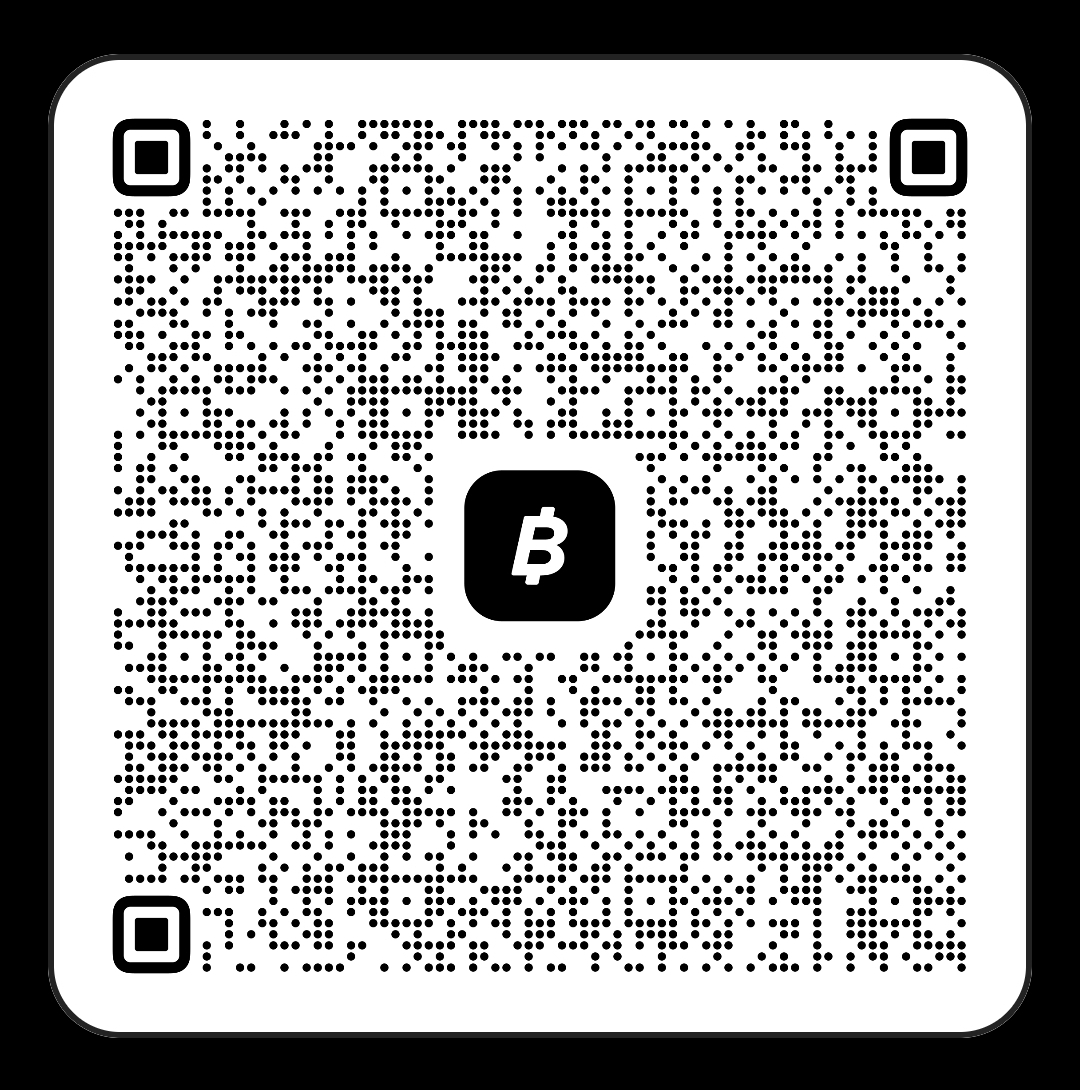 QR code for the Bitcoin address and Lightning invoice